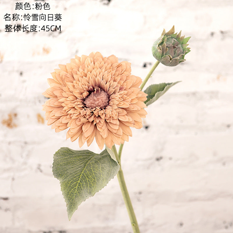 Artificial sunflowers/artificial sunflowers with stems/artificial sunflowers for outdoors/artificial sunflower bouquet/wholesale for wedding decoration cross-border crafts MW80001