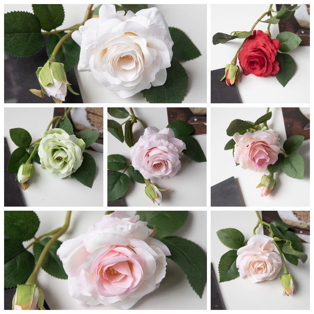 Silk Cream rose/artificial rose/ artificial flowers good for wholesale best for wedding decoration home decoration MW51011