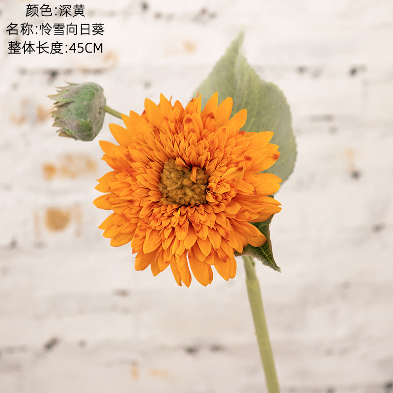 Artificial sunflowers/artificial sunflowers with stems/artificial sunflowers for outdoors/artificial sunflower bouquet/wholesale for wedding decoration cross-border crafts MW80001