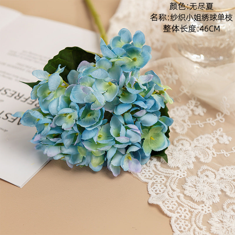 Silk hydrangea/14 colors hydrangea/INS style hydrangea/best for  Home Decoration Wedding Handheld Flower Road MW52666