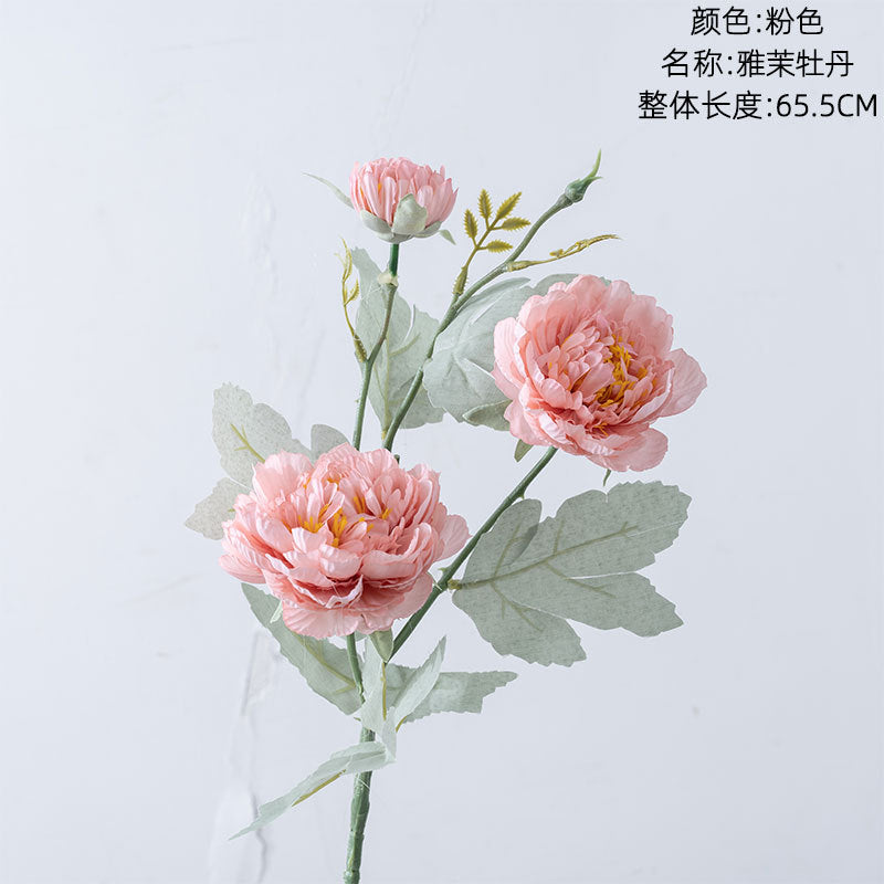 INS macaroon peony/artificial peony/silk peony/best for  home decoration wedding flowers holding flowers road flower wall MW64234