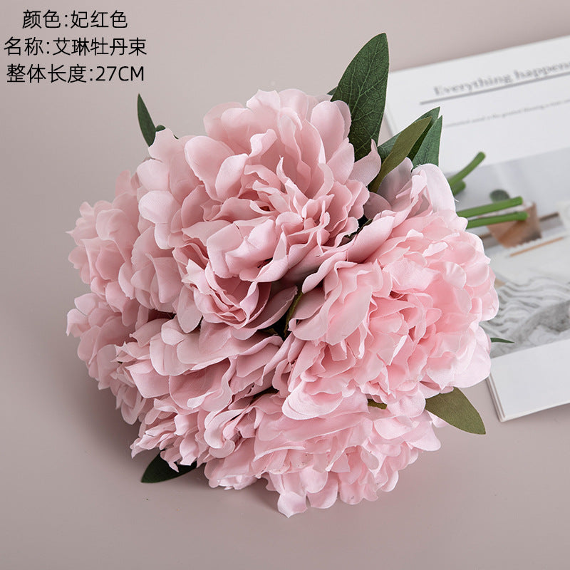 Silk Irene Peony/artificial peony/peony bundle/fake Flower for Wholesale Wedding Flower Home Decoration Crafts MW11221