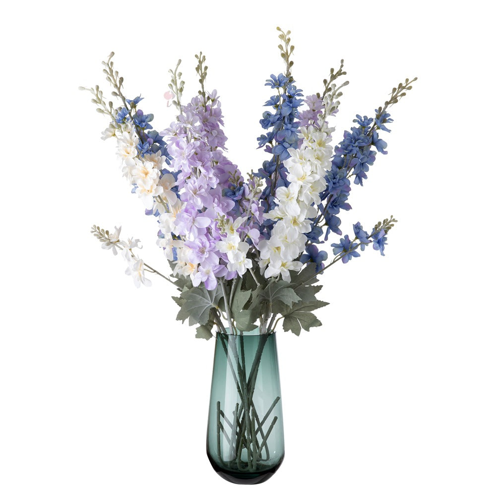 Silk larkspur/artificial larkspur flower/INS style larkspur best for home decoration wedding holding flowers rose wall  cross-border MW93001