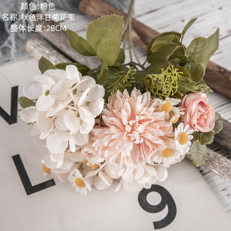 Silk chamomile rose bouquets/INS style Chamomile rose /artificial flowers for home decoration cross-border wedding bouquet work MW66792