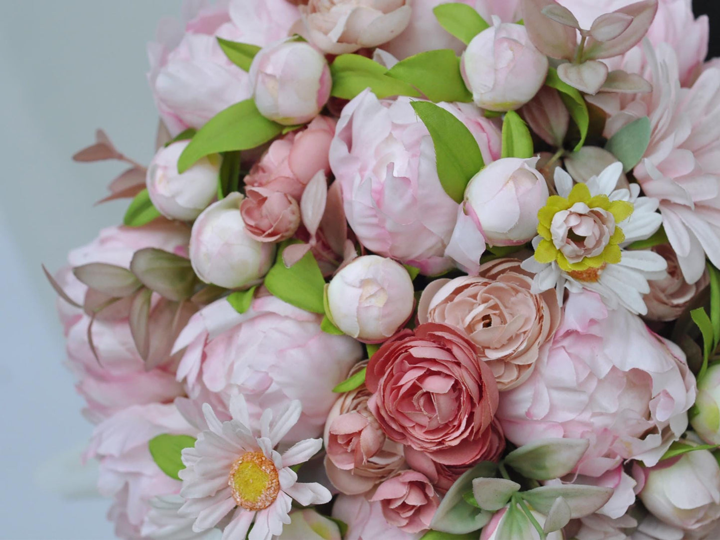 Sweet Pink Peony Bridal Bouquet, Double Peony Bud Bouquet, White Lotus Bouquet, Sarah Bernhardt Peony Bouquet, Peony Bouquet Gift For Her