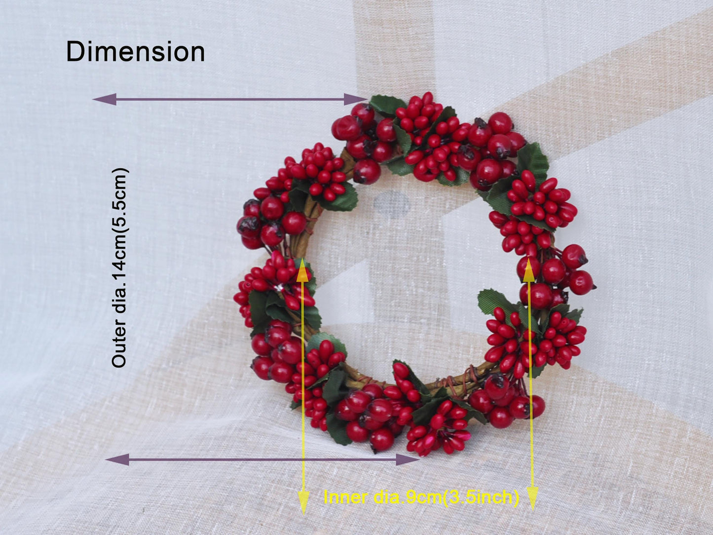 Pip Berry Christmas Candle Ring, Pip Berry Candle Holder, Candle Holder Ring Gift, Christmas Ring Gift For Her Home Decor, Table Runner