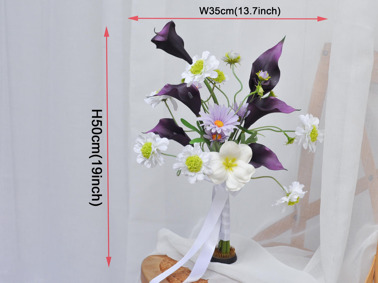 Calla Lily Flower Bouquet, EVA Pincushion Bridal Bouquet, Bridesmaid Bouquet Gift, Simple Table Centerpiece, Flower For Vase Home Decor Gift