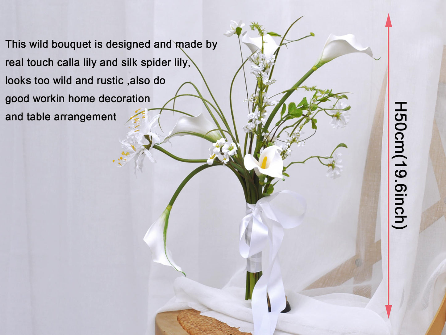 Calla Lily Flower Bouquet, EVA Pincushion Bridal Bouquet, Bridesmaid Bouquet Gift, Simple Table Centerpiece, Flower For Vase Home Decor Gift