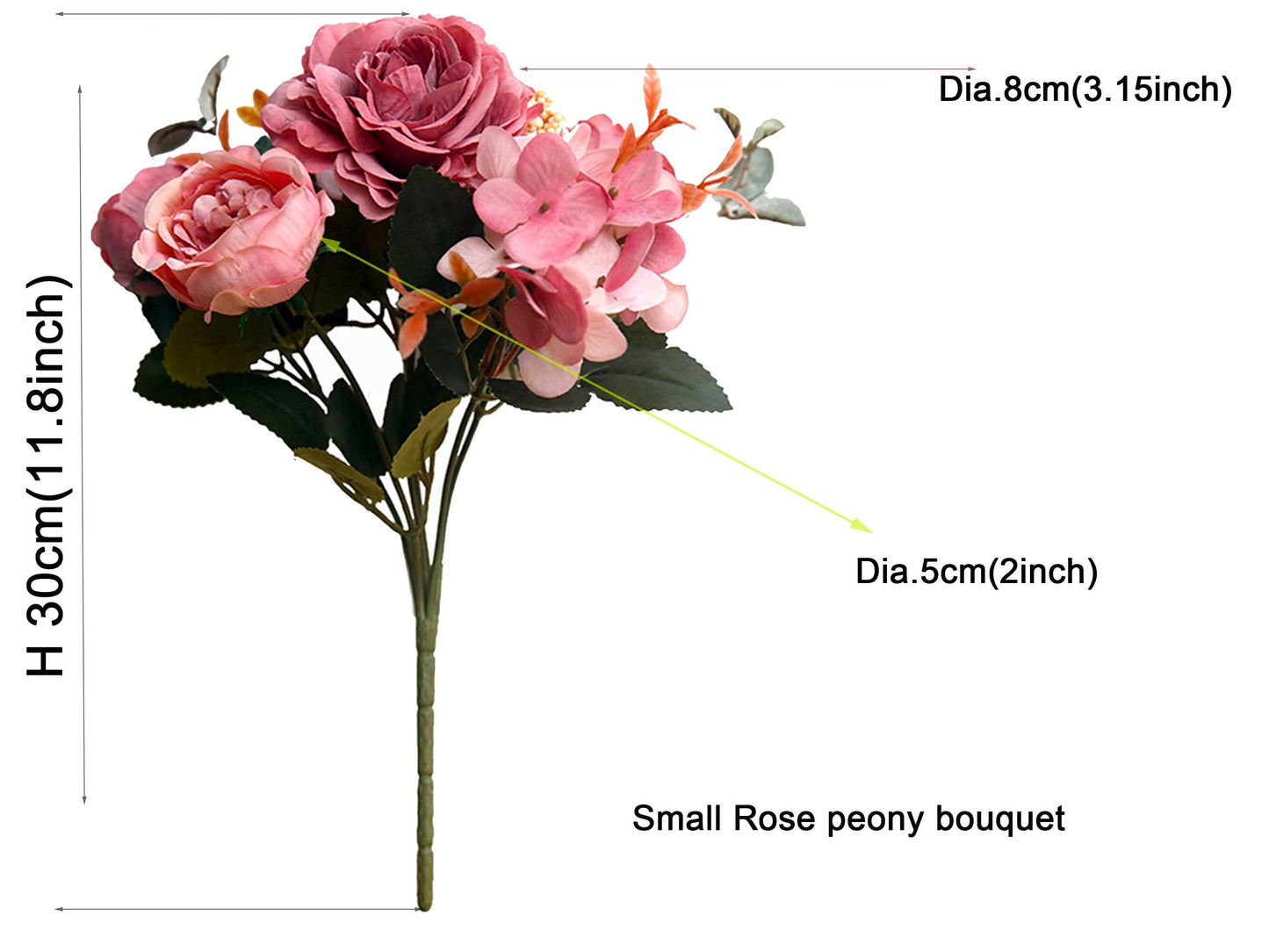 Silk Rose Bouquet, Silk Peony Bouquet, Rose Peony Bouquet, Rustic Rose Floral Arrangements, Home Decor, Bathroom Decor, Bouquet Gift for Her