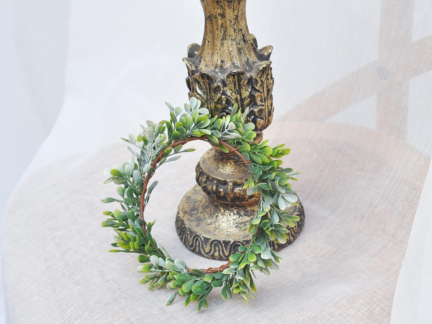 Christmas Boxwood Candle Ring, Boxwood Candle Holder, Christmas Gift, Boxwood Candle Holder Gift For Christmas Home Decor