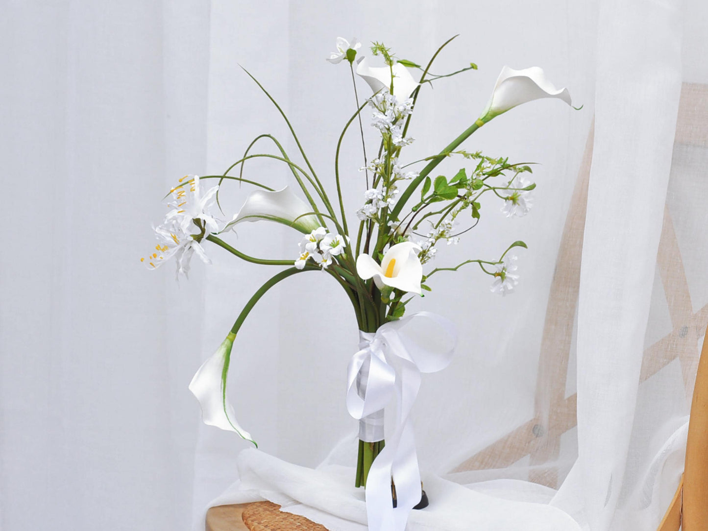 Calla Lily Flower Bouquet, EVA Pincushion Bridal Bouquet, Bridesmaid Bouquet Gift, Simple Table Centerpiece, Flower For Vase Home Decor Gift