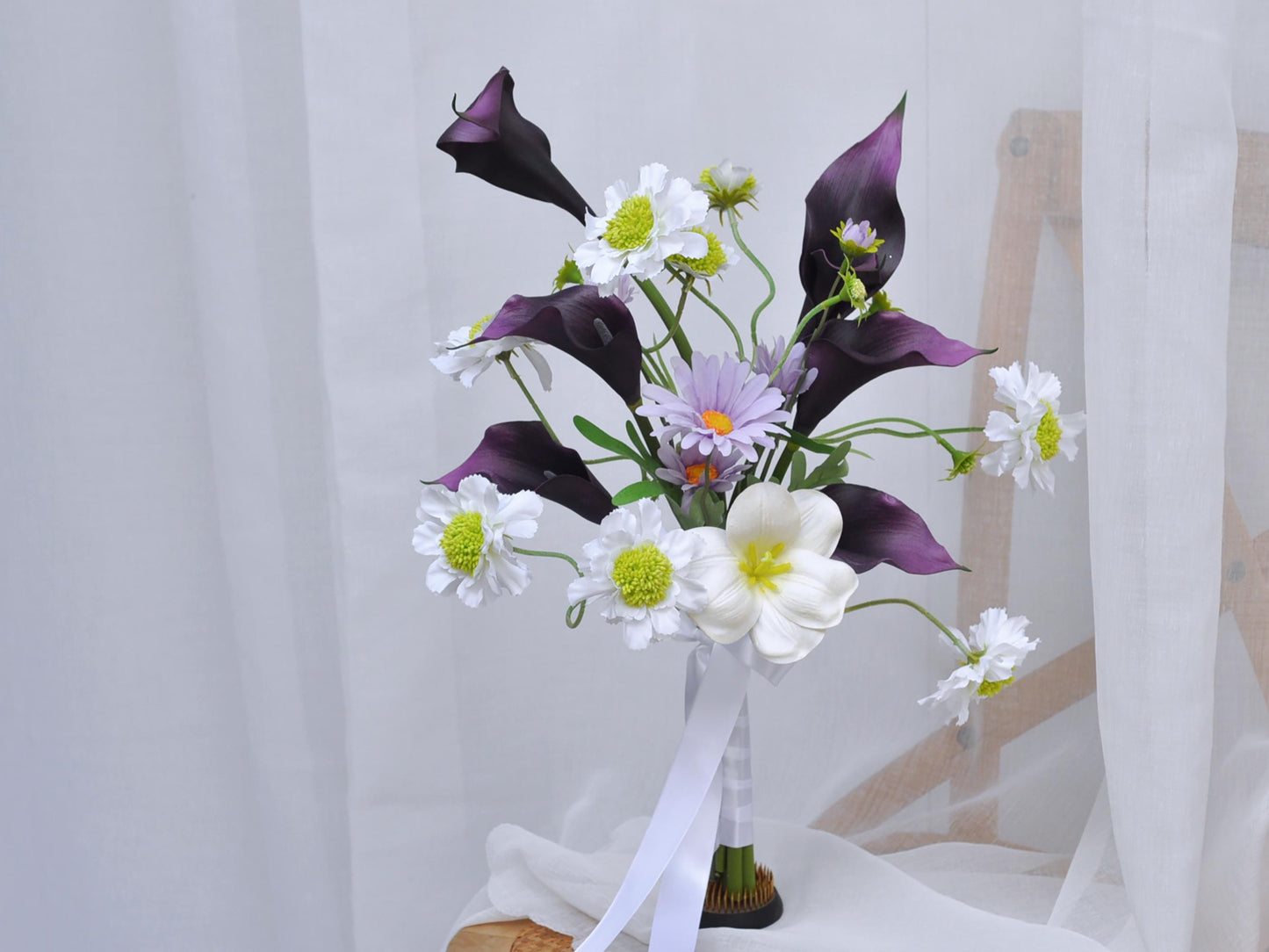 Calla Lily Flower Bouquet, EVA Pincushion Bridal Bouquet, Bridesmaid Bouquet Gift, Simple Table Centerpiece, Flower For Vase Home Decor Gift