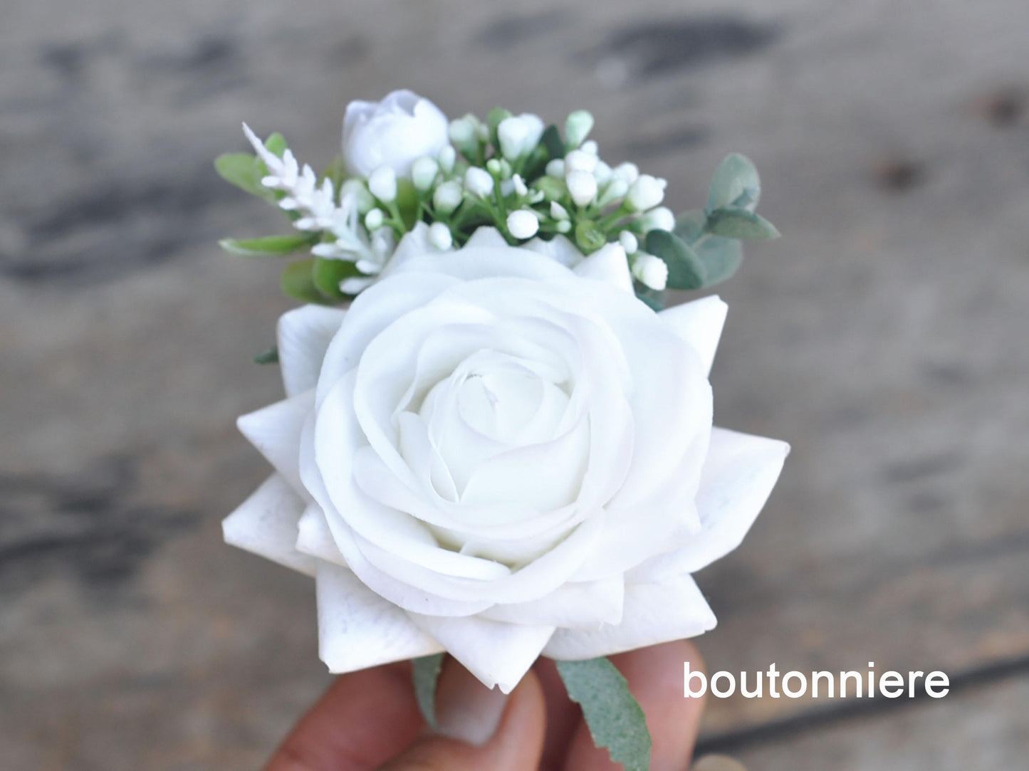 White Rose Pearl Wrist Bracelet, Real Touch Ribbon Corsage, Bridesmaid Gift for Her, Mom, Wedding Bridal Accessories, Best Man Boutonniere