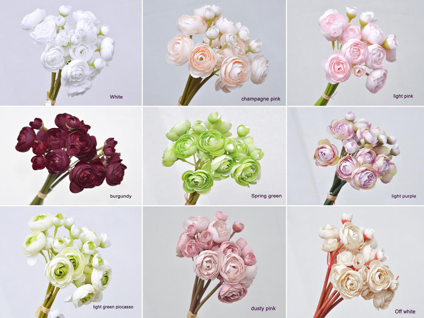 Dusty Rose Rose Stems – Faux Flower Bundle Perfect For DIY Wedding Bouquet, Wreath, Silk Ranunculus Centerpiece, Crafts & Arrangements