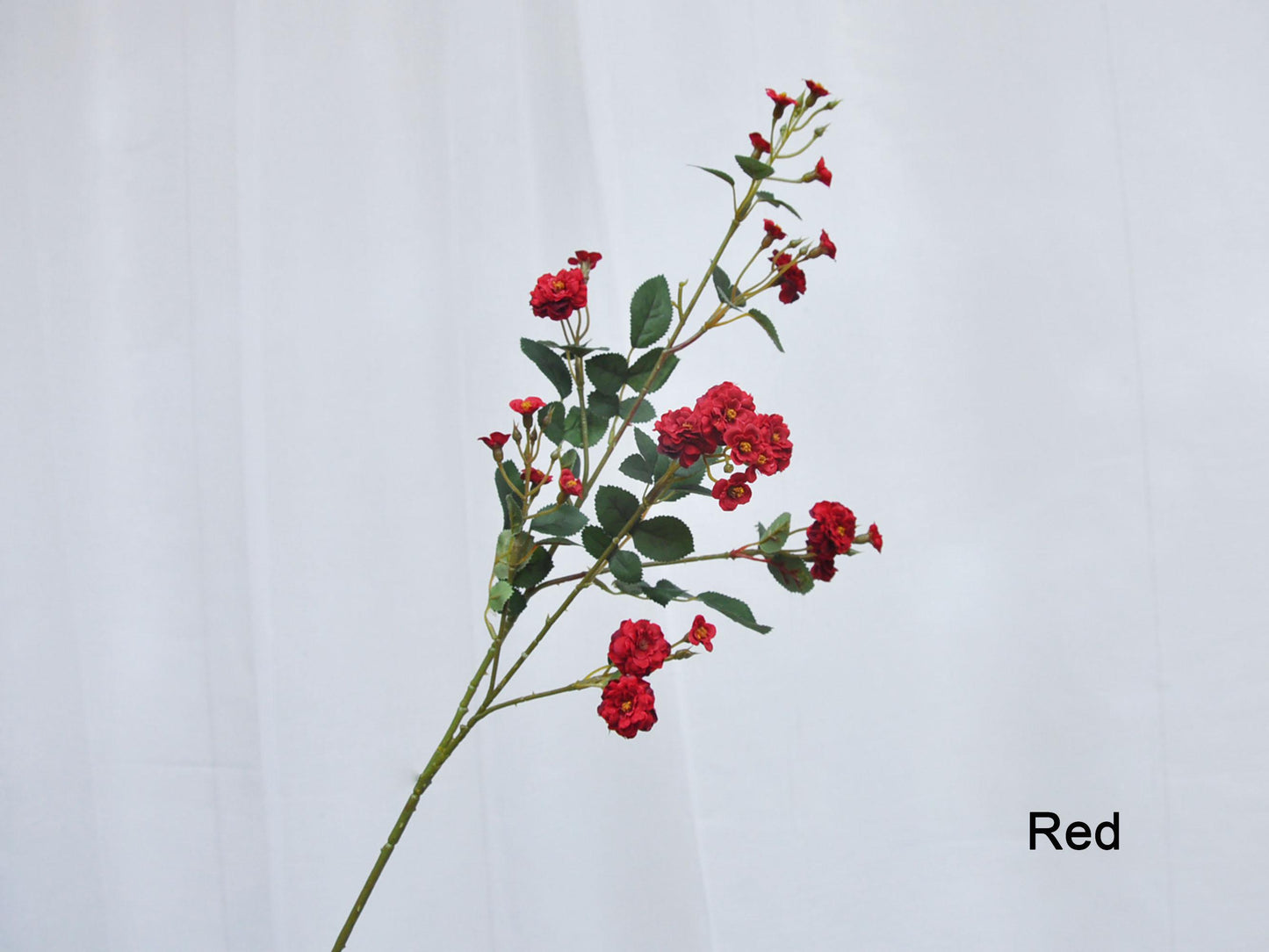 Mini Rose Branch, Long Silk Rose Flower Stems for Home Decoration, Silk Rose Bouquet Wedding Designing, Wild Rose Wedding Decoration