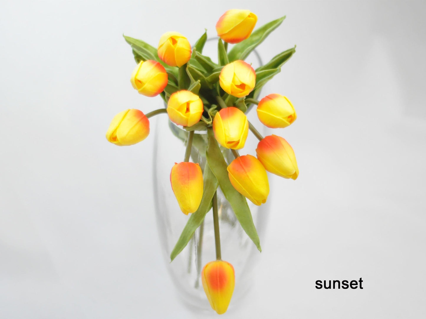 12 Pcs Real Touch Tulip Bouquet Gift, White Tulip Bouquet, Pink-Coral Tulip Floral Arrangements for Home Decor, Centerpiece,Easter Ornaments