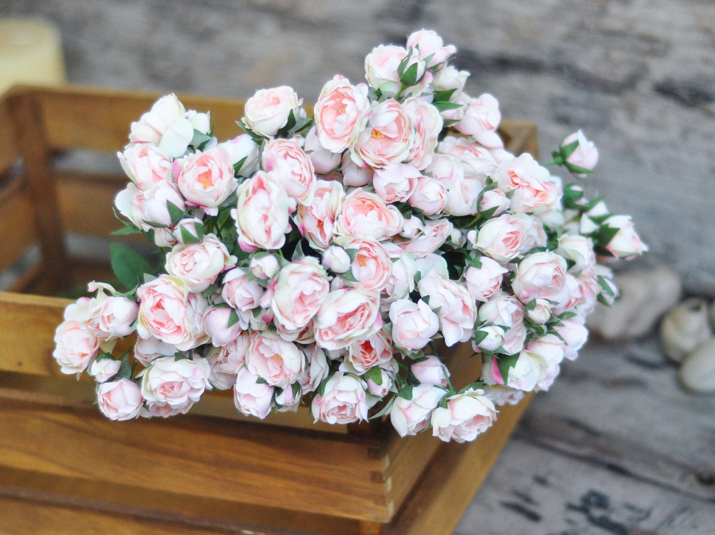 Faux Rose Branch, Burgundy Rose Branch, Champagne Pink Rose Branch, Silk Rose Flower Ornaments for Home, Office, Table, Wedding Decorations