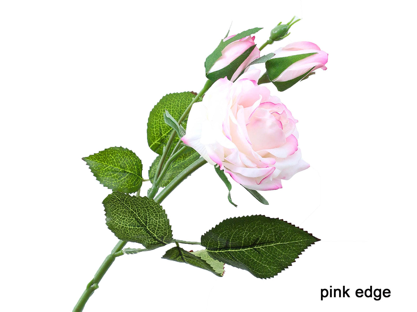 Burgundy Rose Posy Branch, Flesh Pink Two Heads Real Touch Rose Branch, Rouge Rose Flower for Home, Bath, Office, Table, Wedding Bouquet DIY