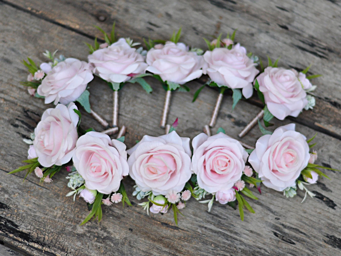 Touch Light Pink Rose Pearl Bracelet Wrist Corsage Bridesmaid Gift for Her, Mom, Rustic Wedding Bridal Accessories, Prom Boutonniere