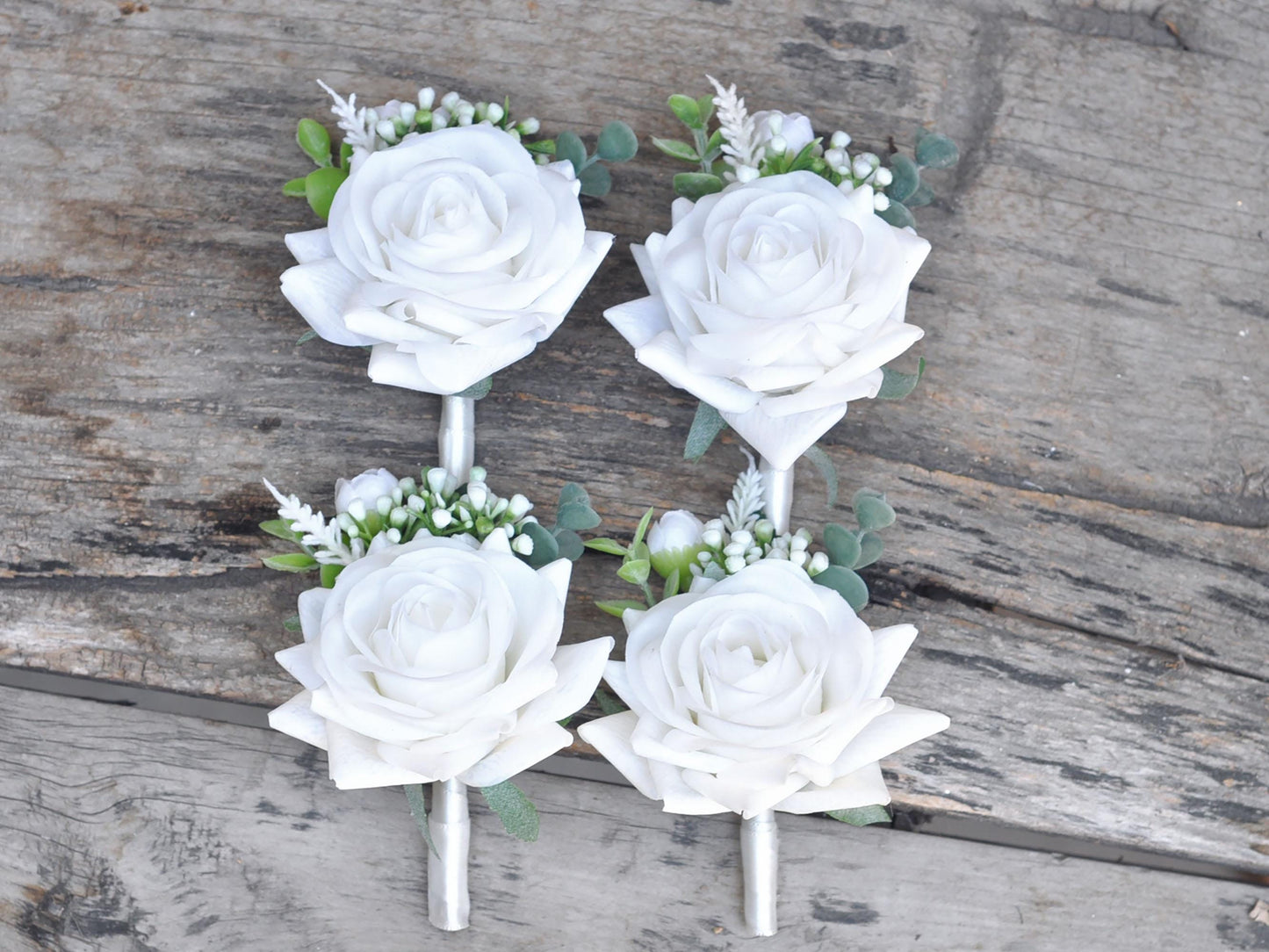 Real Touch White Rose Pearl Bracelet, Mom Wrist Corsage Bridesmaid Gift for Her, Prom, Elegant White Wedding Bridal Accessories, Boutonniere