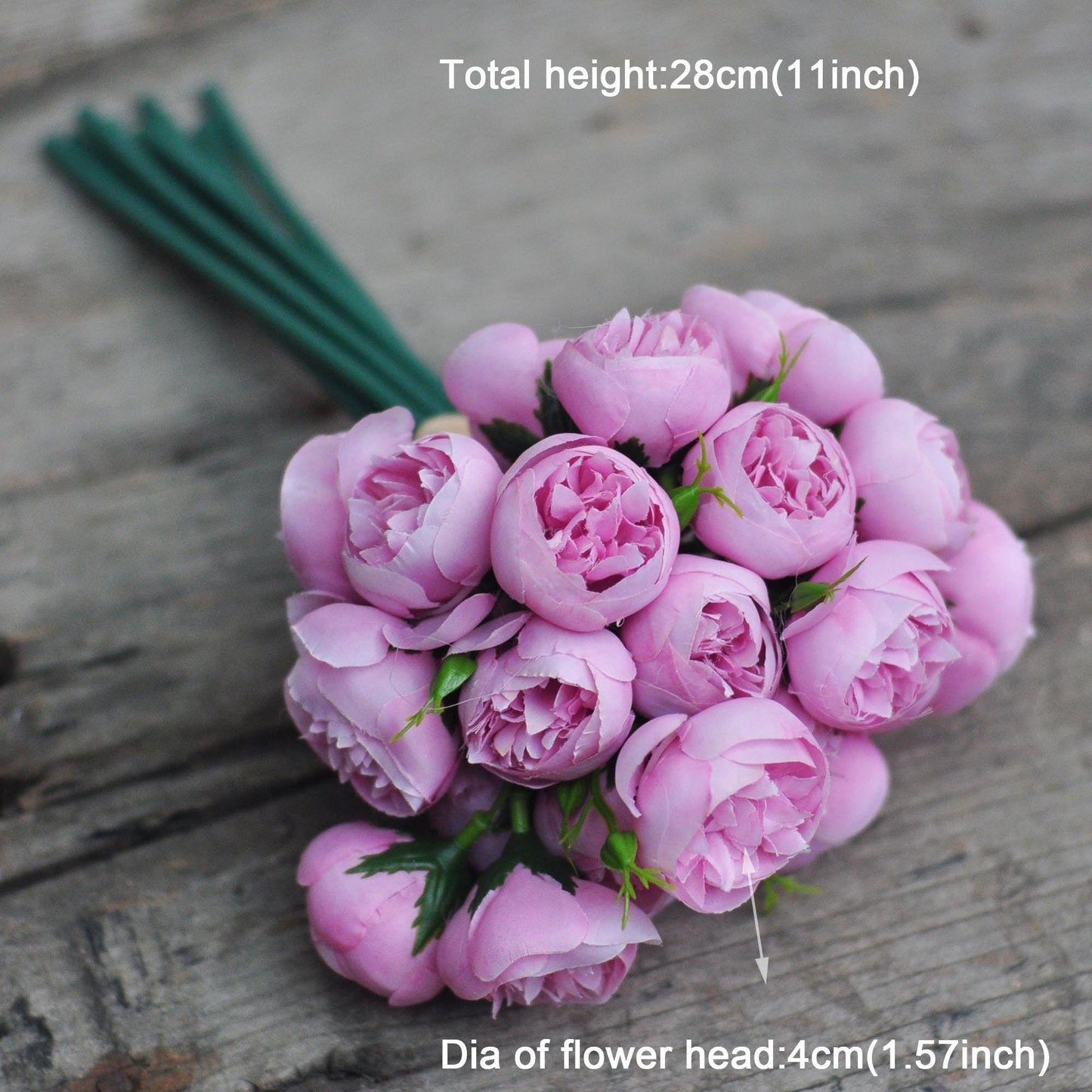 27 Peony Buds Bouquet Gift, White Peony Bunch, Pink Peony Bunch, Lilac Peony Flower Arrangement for Home Decor, Bridal Bouquet Accessories