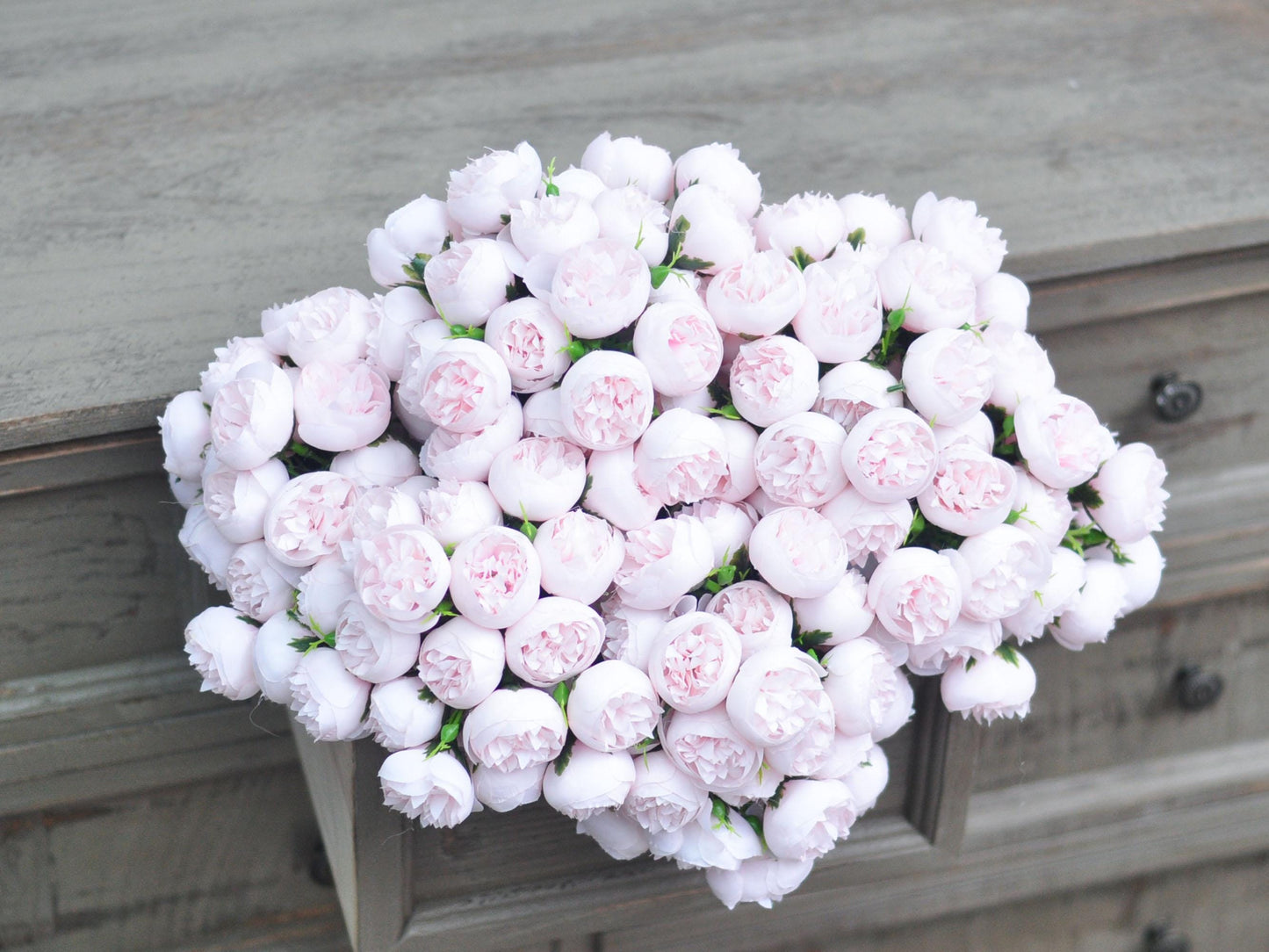 27 Peony Buds Bouquet Gift, White Peony Bunch, Pink Peony Bunch, Lilac Peony Flower Arrangement for Home Decor, Bridal Bouquet Accessories