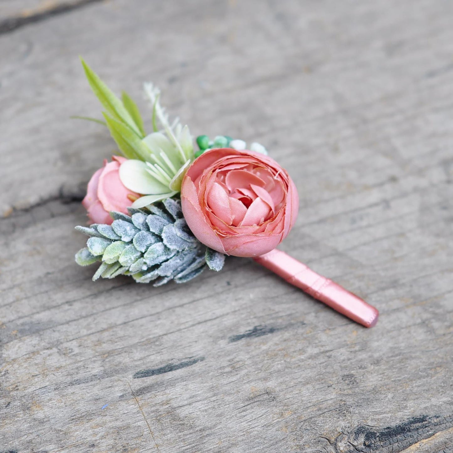 Blush Pink Pearl Bracelet Wrist Corsage Gift for Her Bridesmaid, Mom, Prom, Country Wedding Bridal Accessories, Best Man Boutonniere Gift