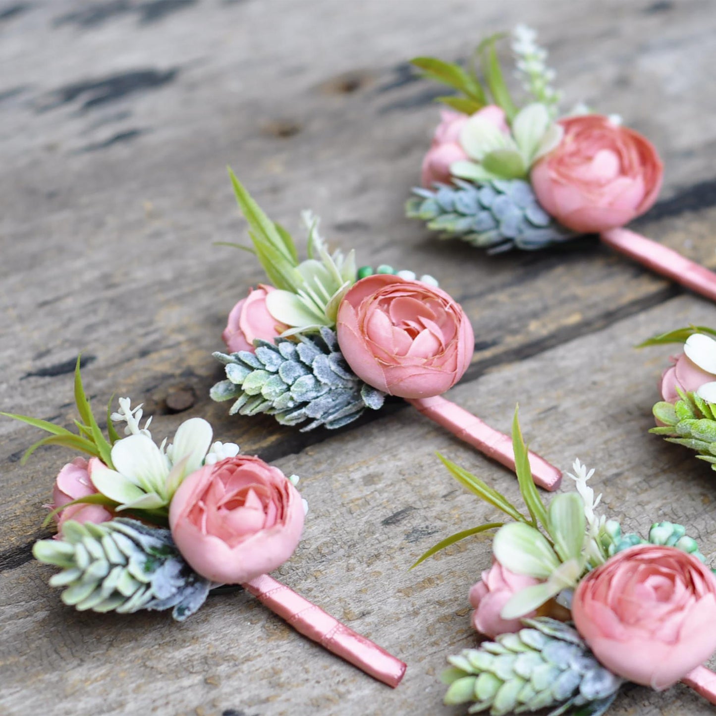 Blush Pink Pearl Bracelet Wrist Corsage Gift for Her Bridesmaid, Mom, Prom, Country Wedding Bridal Accessories, Best Man Boutonniere Gift