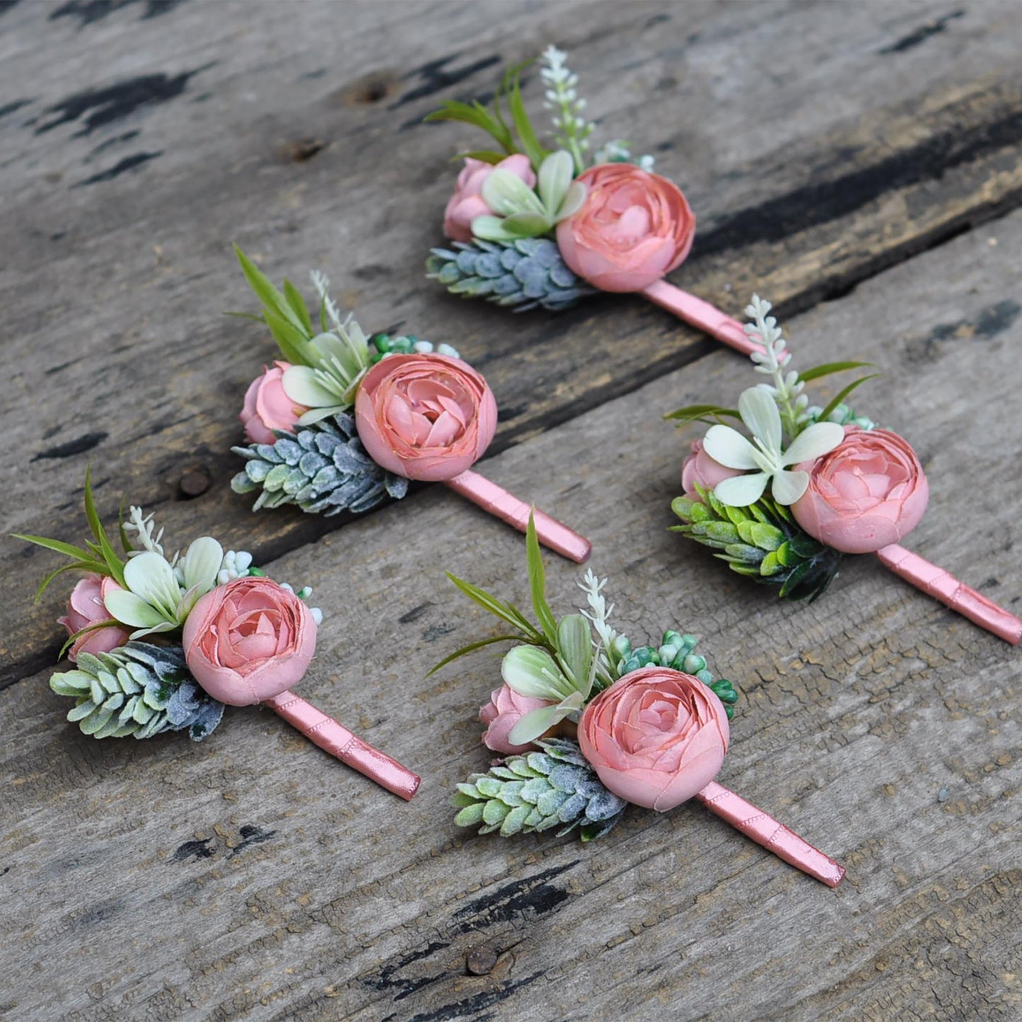 Blush Pink Pearl Bracelet Wrist Corsage Gift for Her Bridesmaid, Mom, Prom, Country Wedding Bridal Accessories, Best Man Boutonniere Gift