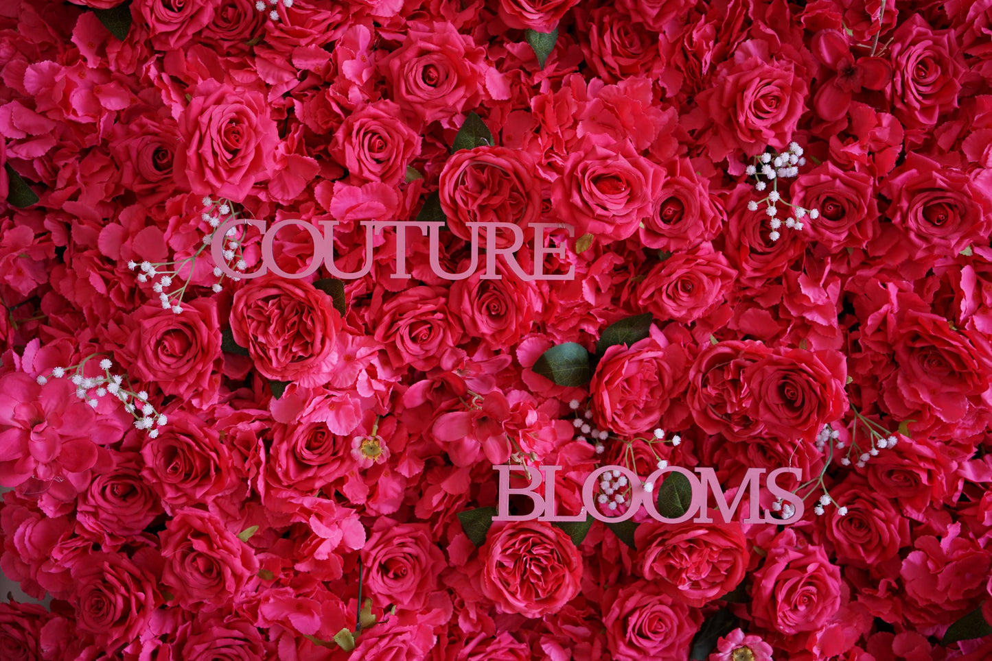 Rose Red Fabric Rose Flower Wall - Easy Install 5D Flower Panel, Custom Shop Wall Decor, Baby Shower Backdrop, Wedding Photo Background