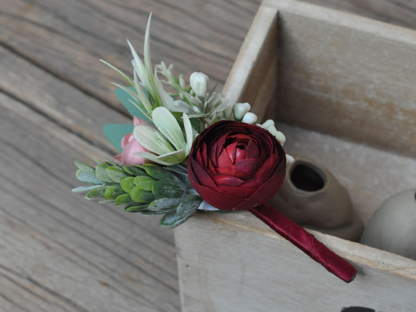 Personalized White Rose Pearl Bracelet Ribbon Corsage Gift for Her Bridesmaid Mom, Fantasy Boho Wedding Bridal Accessories, Prom Boutonniere