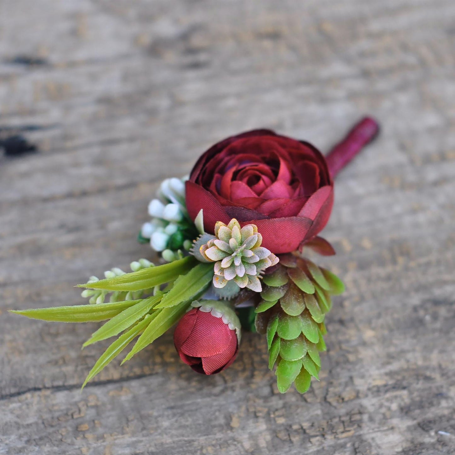 Burgundy Red Rose Pearl Bracelet Wrist Corsage Bridesmaid Gift for Her Anniversary, Rustic Wedding Bridal Accessories, Prom Boutonniere Gift
