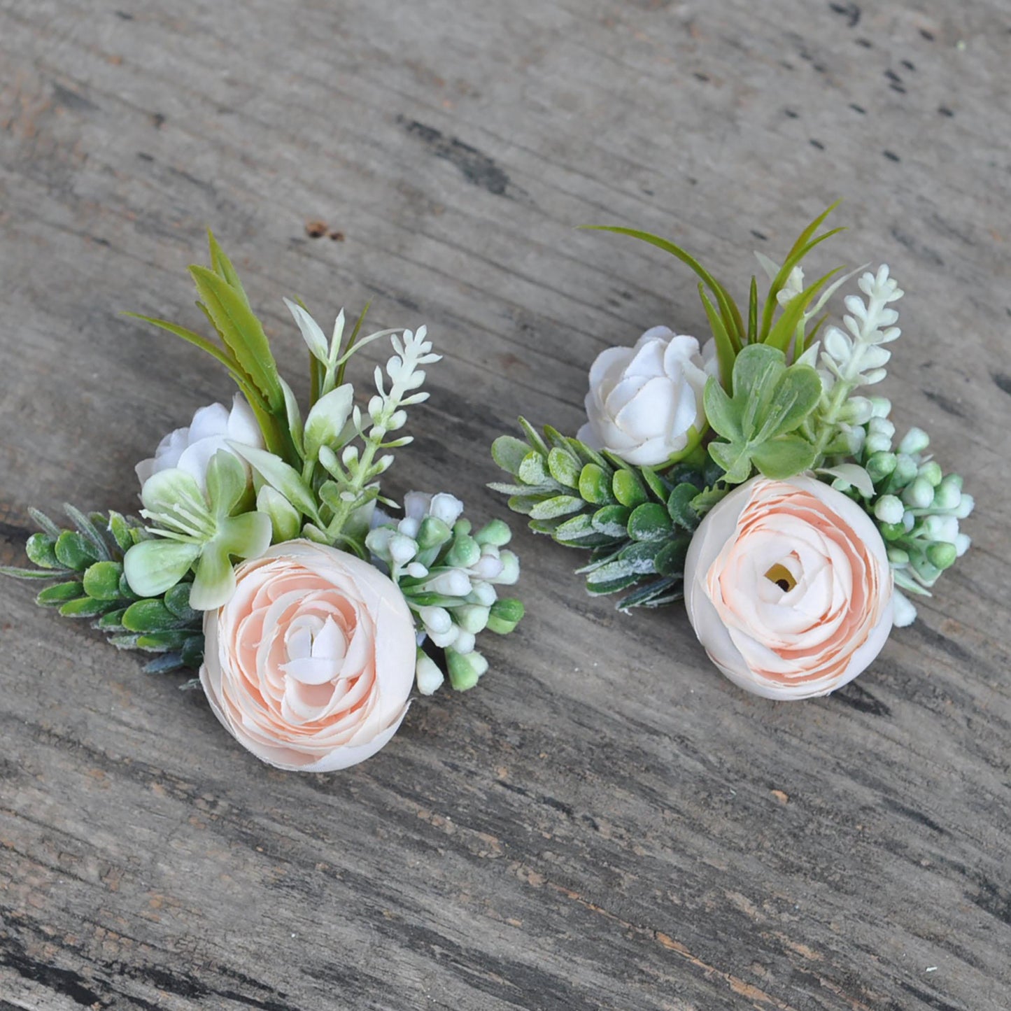 Elegant Champagne Pink Rose Pin Corsage Gift for Bridesmaid, Groomsmen, Gift for Dad, Rustic Bridal Accessories, Groom Pin Boutonniere Gift