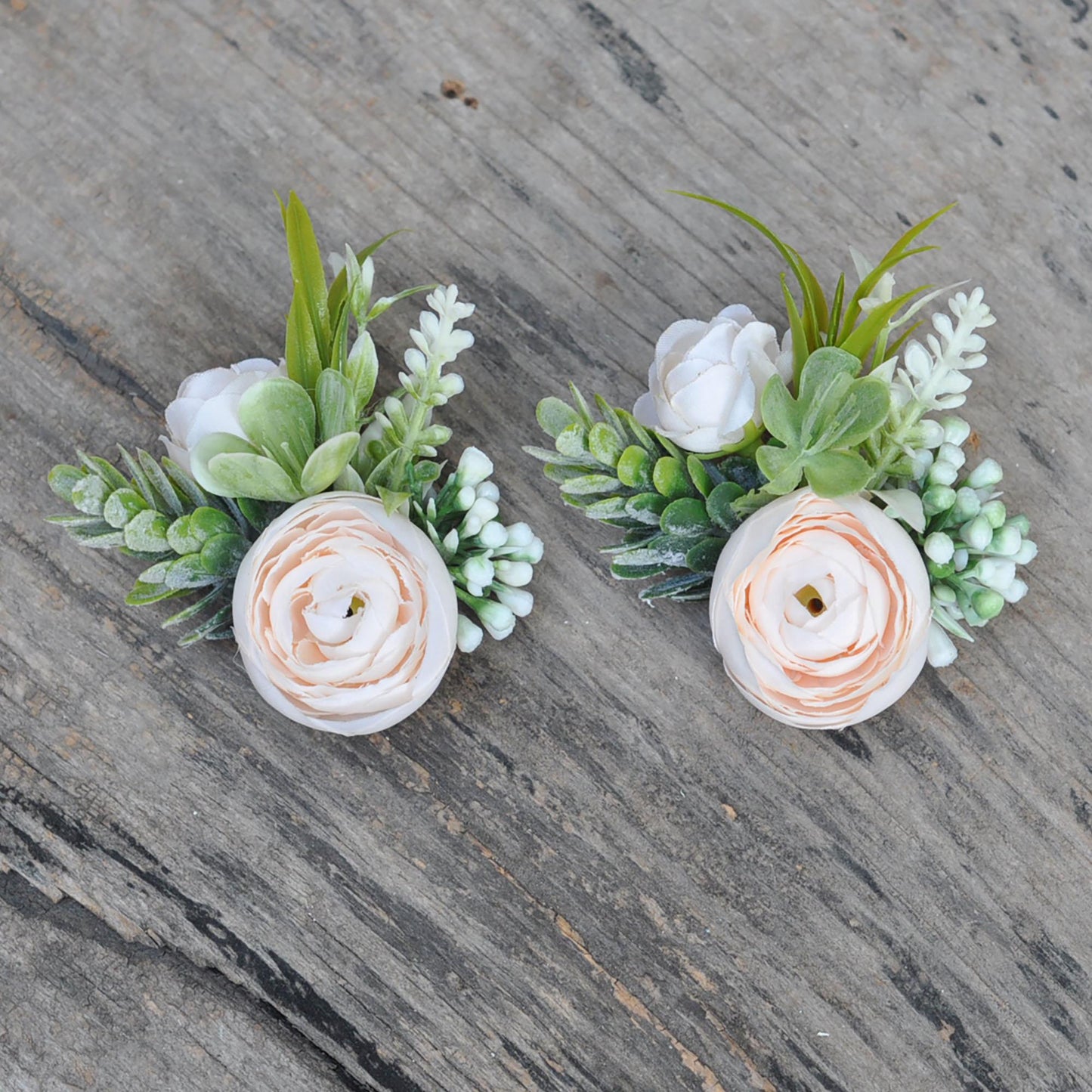 Elegant Champagne Pink Rose Pin Corsage Gift for Bridesmaid, Groomsmen, Gift for Dad, Rustic Bridal Accessories, Groom Pin Boutonniere Gift