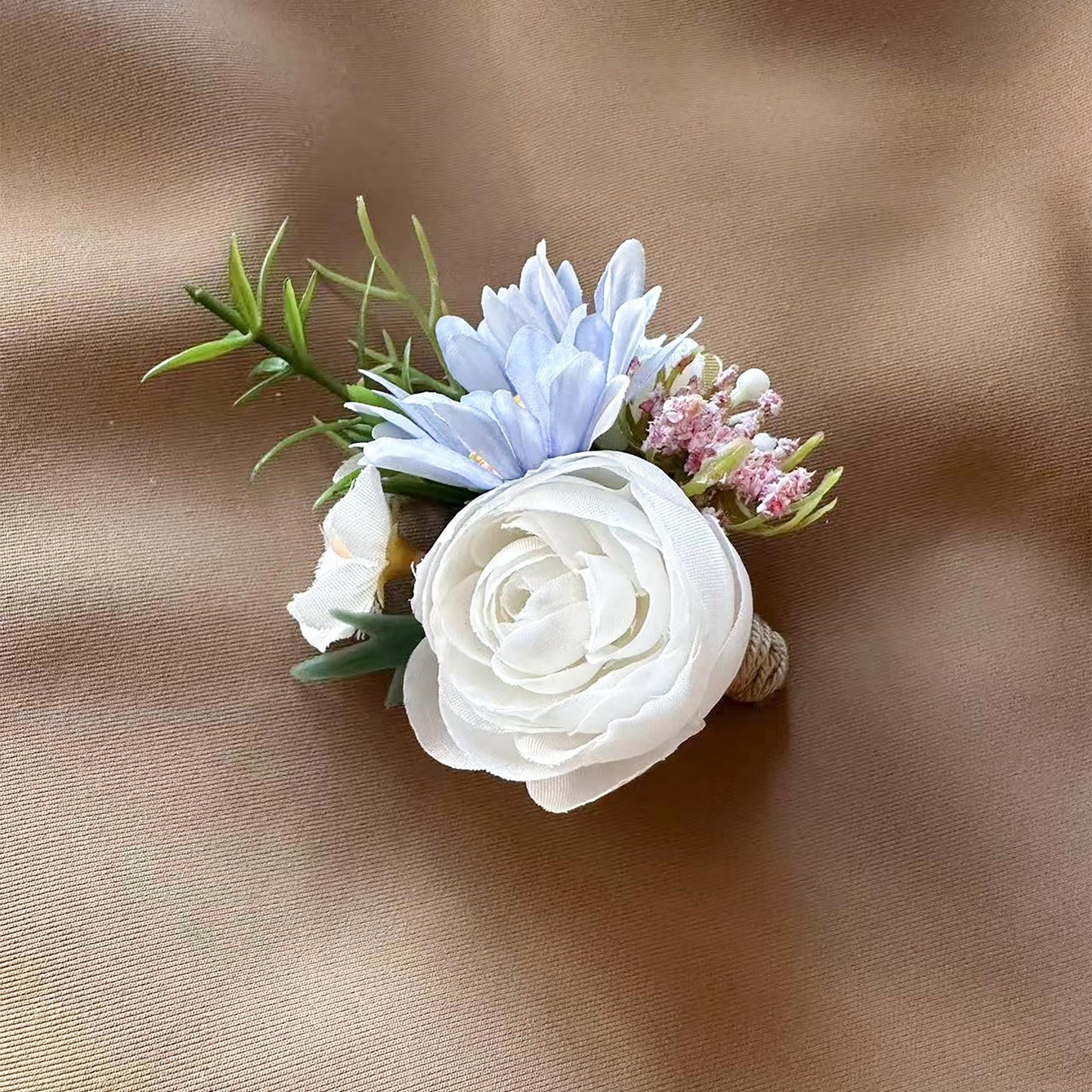 Rustic Peony Boutonniere, Daisy Boutonniere, Silk Ranunculus Boutonniere, Best Man Groom Boutonniere Gift, Beach Wedding Gift For Him