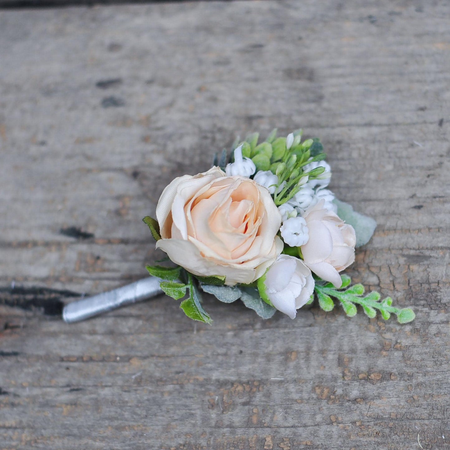 Elegant Burnt Champagne Rose Pearl Bracelet Wrist Corsage Gift for Her Mom, Prom, Rustic Wedding, Baby Shower, Bridesmaid Bridal Accessories