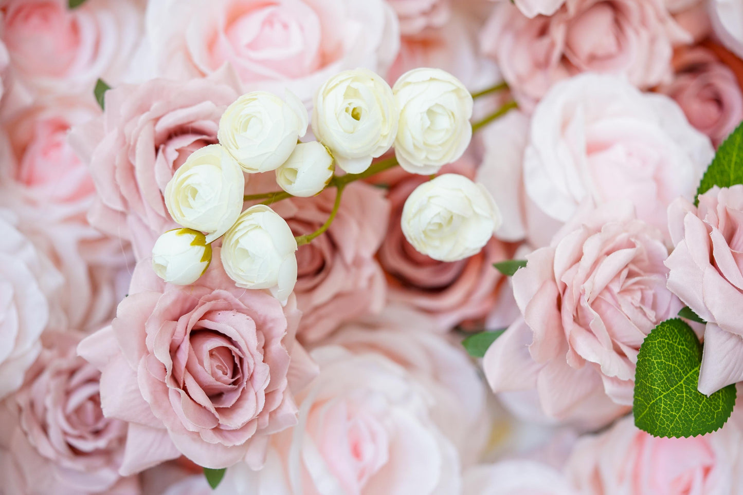 Rough Dusty Pink Rose Flower Wall - Easy Install 5D Flower Panel, Custom Shop Wall Decor, Baby Shower Backdrop, Wedding Photo Background