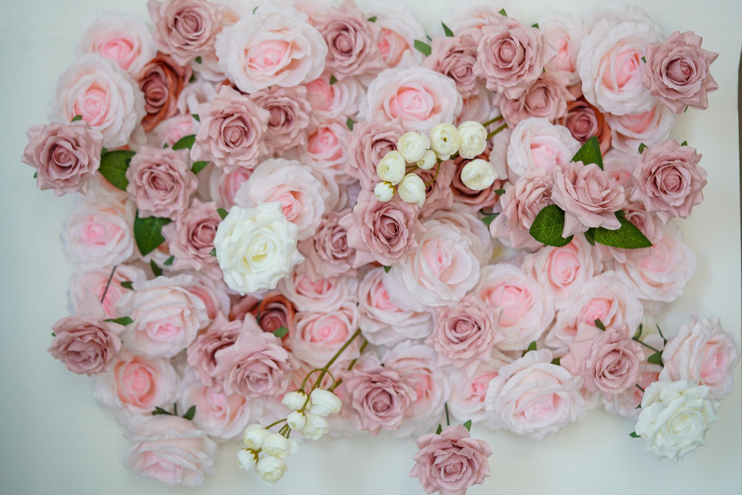 Rough Dusty Pink Rose Flower Wall - Easy Install 5D Flower Panel, Custom Shop Wall Decor, Baby Shower Backdrop, Wedding Photo Background