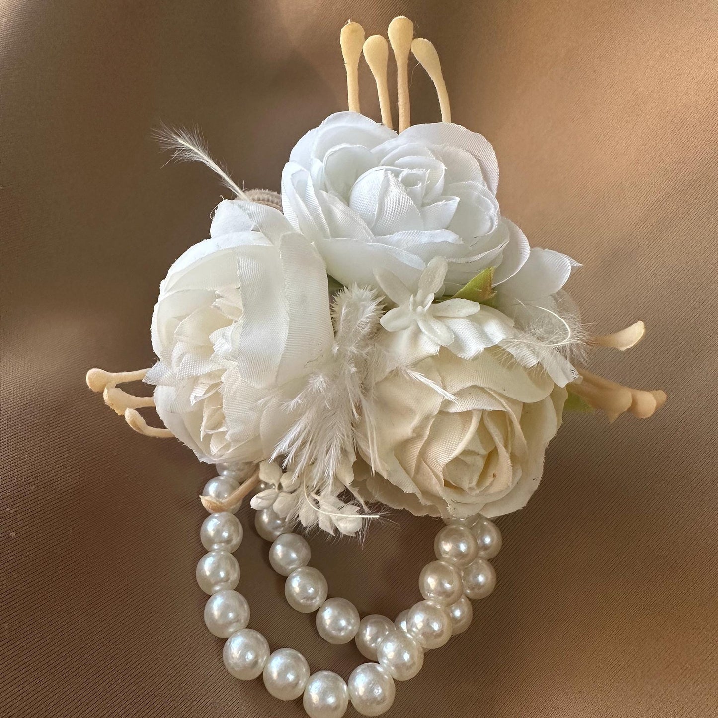 Feather Peony Corsage, Ethereal Corsage, Fairly Peony Corsage, Feather Peony Boutonniere, Mom Corsage, Bridesmaid, Groom Pin, Beach Wedding