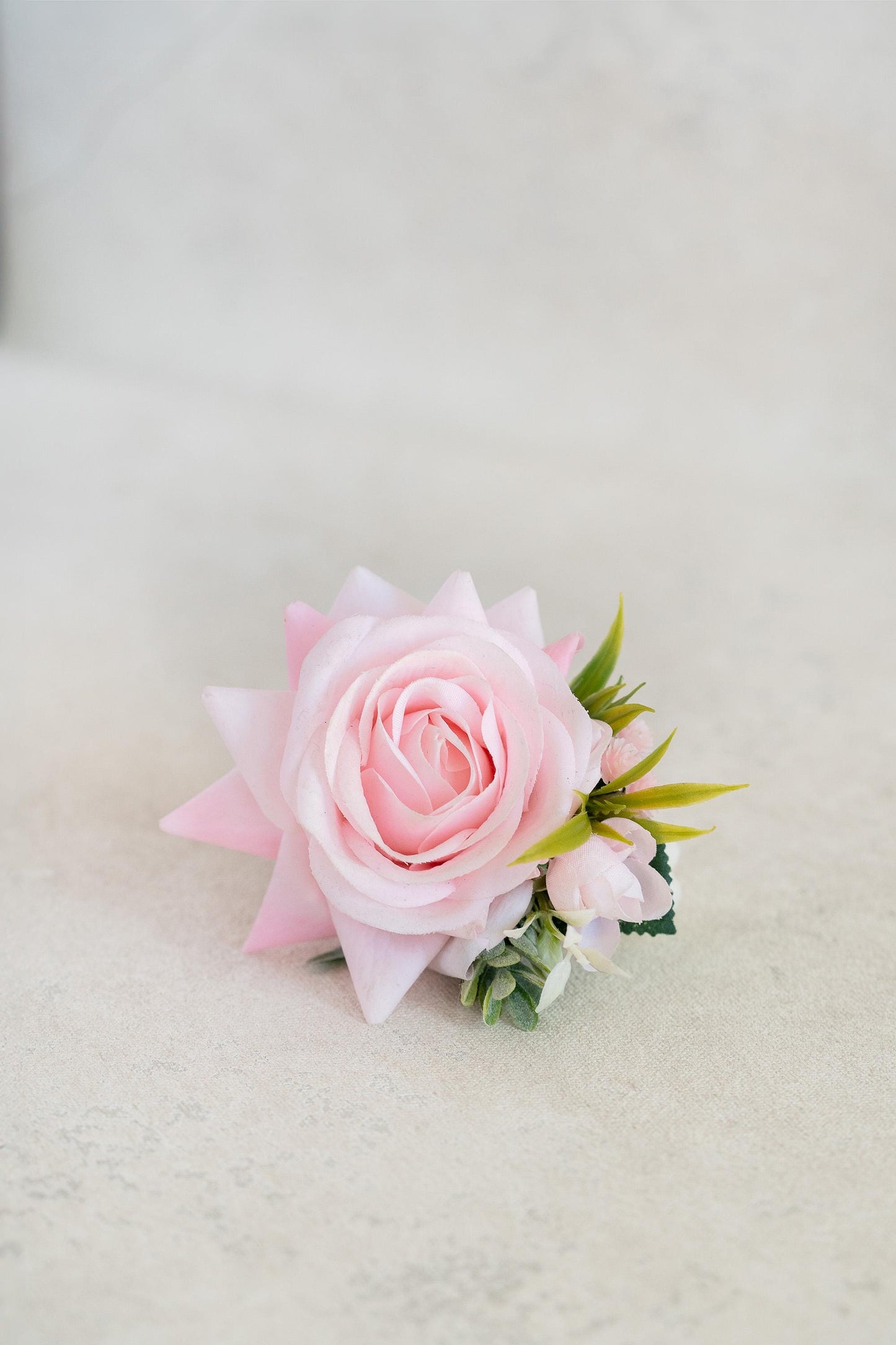 Personalized Real Touch Light Pink Rose Pearl Bracelet Wrist Corsage Gift for Bridesmaid, Prom, Flower Girl, Bridal Shower Accessories Gift