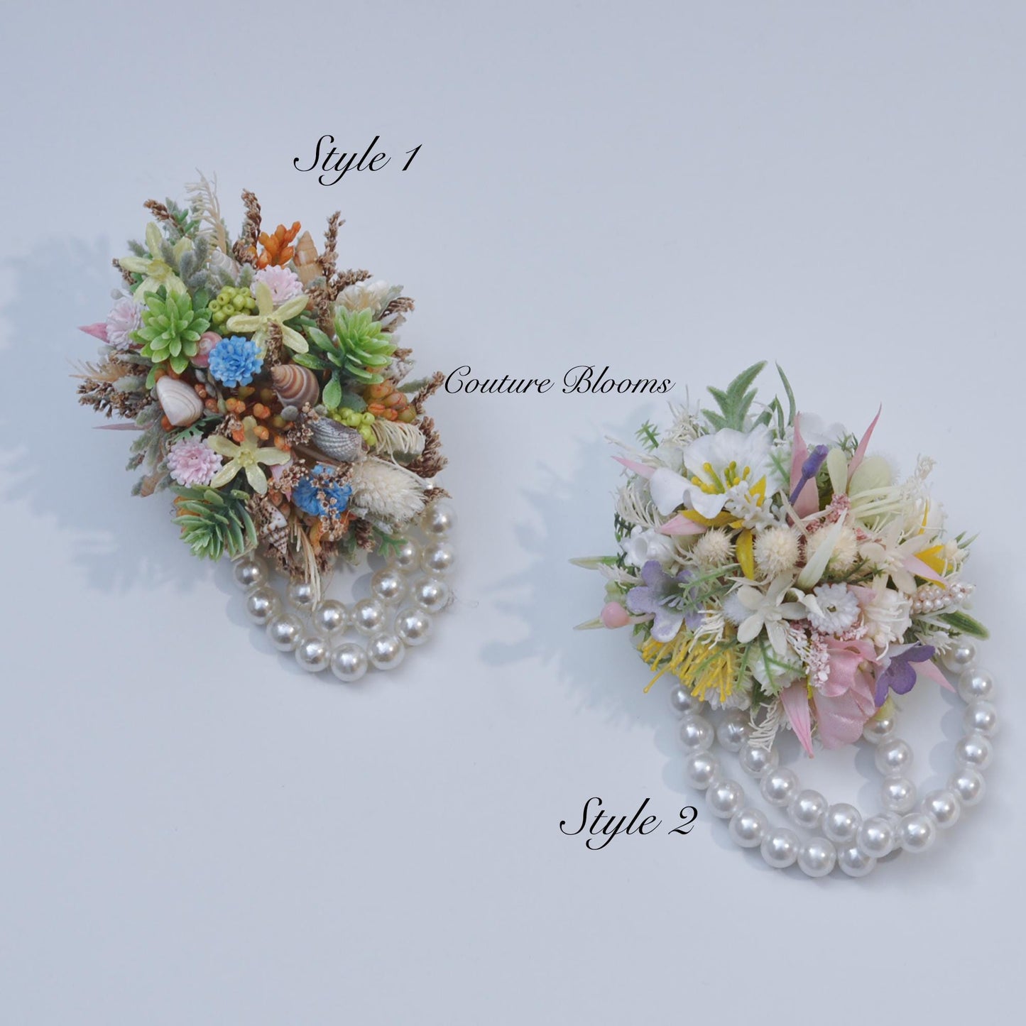 Forever Spring Style Real Flower Corsage, Rustic Pearl Bracelet Countryside Wedding Corsage, White Pink Romantic Twist, Mother Bride Corsage