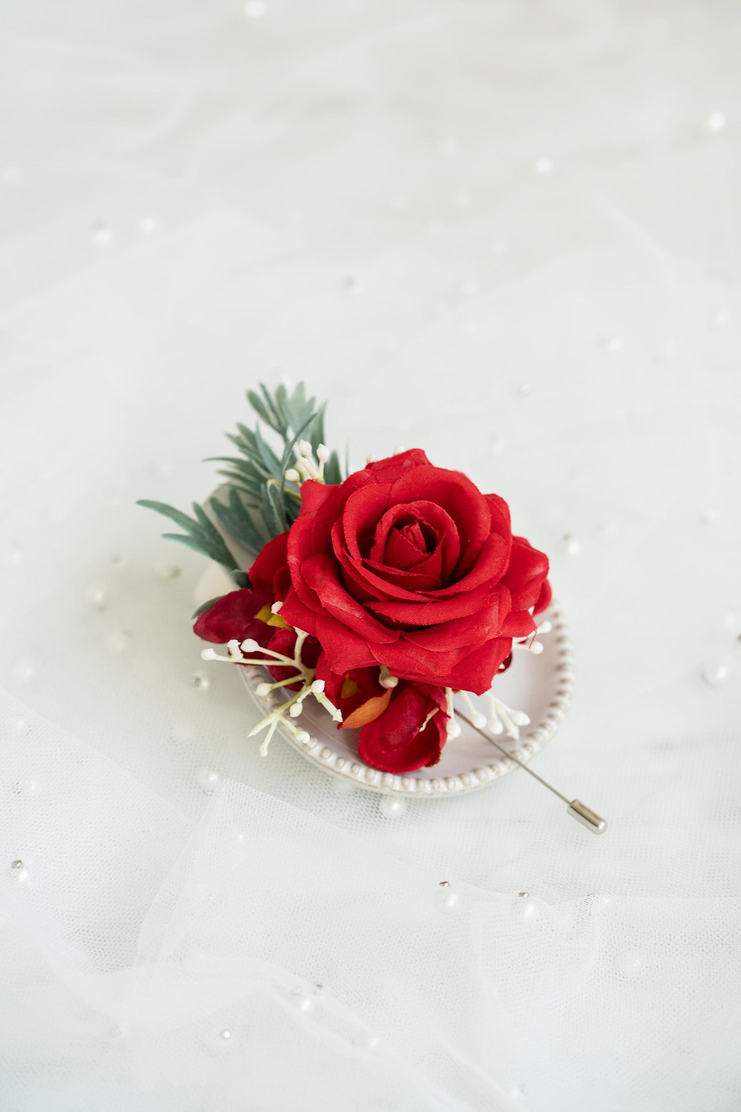 Classic Red Rose Wrist Corsage For Boho Wedding, Ribbon Bracelet, Flower Girl Corsage, Rose Prom Pin, Groom Boutonniere, Gift For Mom, Event