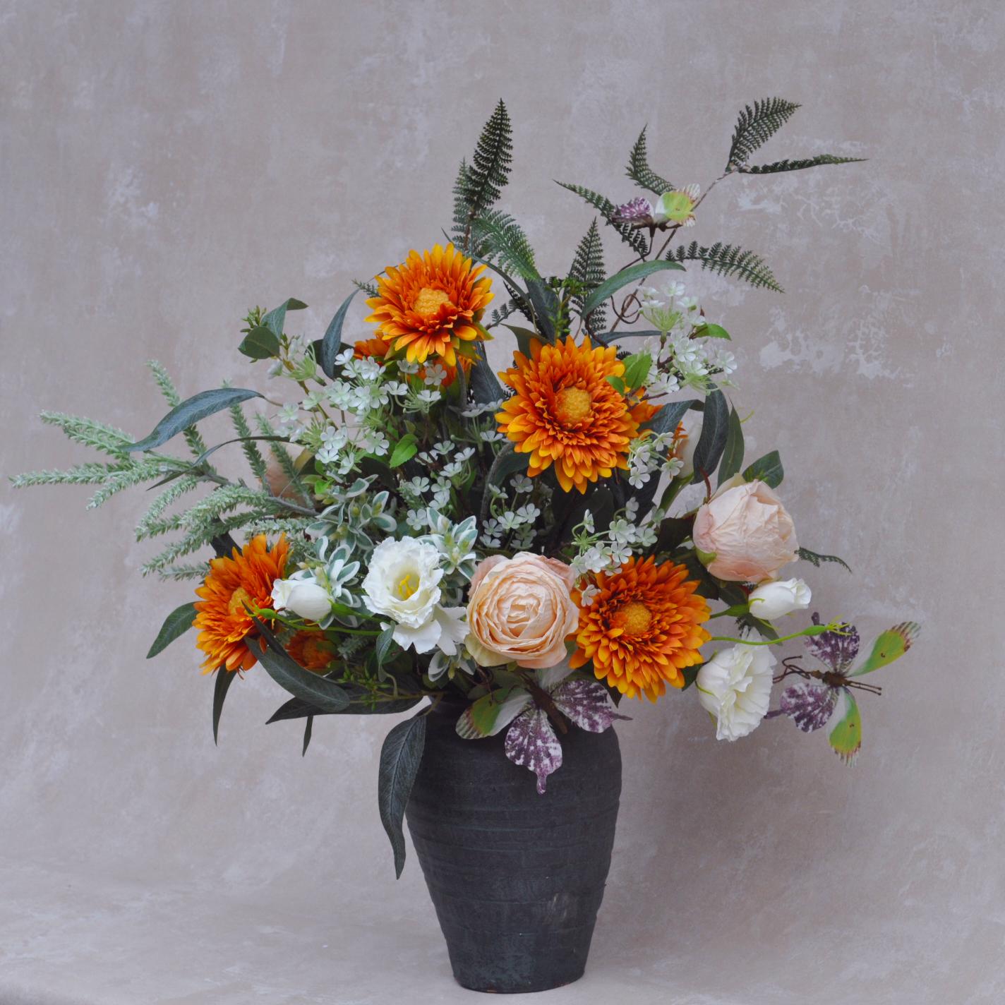 Large Sunflower Wildflower Bouquet, Giant Peony Bouquet, Rustic Olive Bouquet For Beach Country Outside Wedding, Home Room Decoration