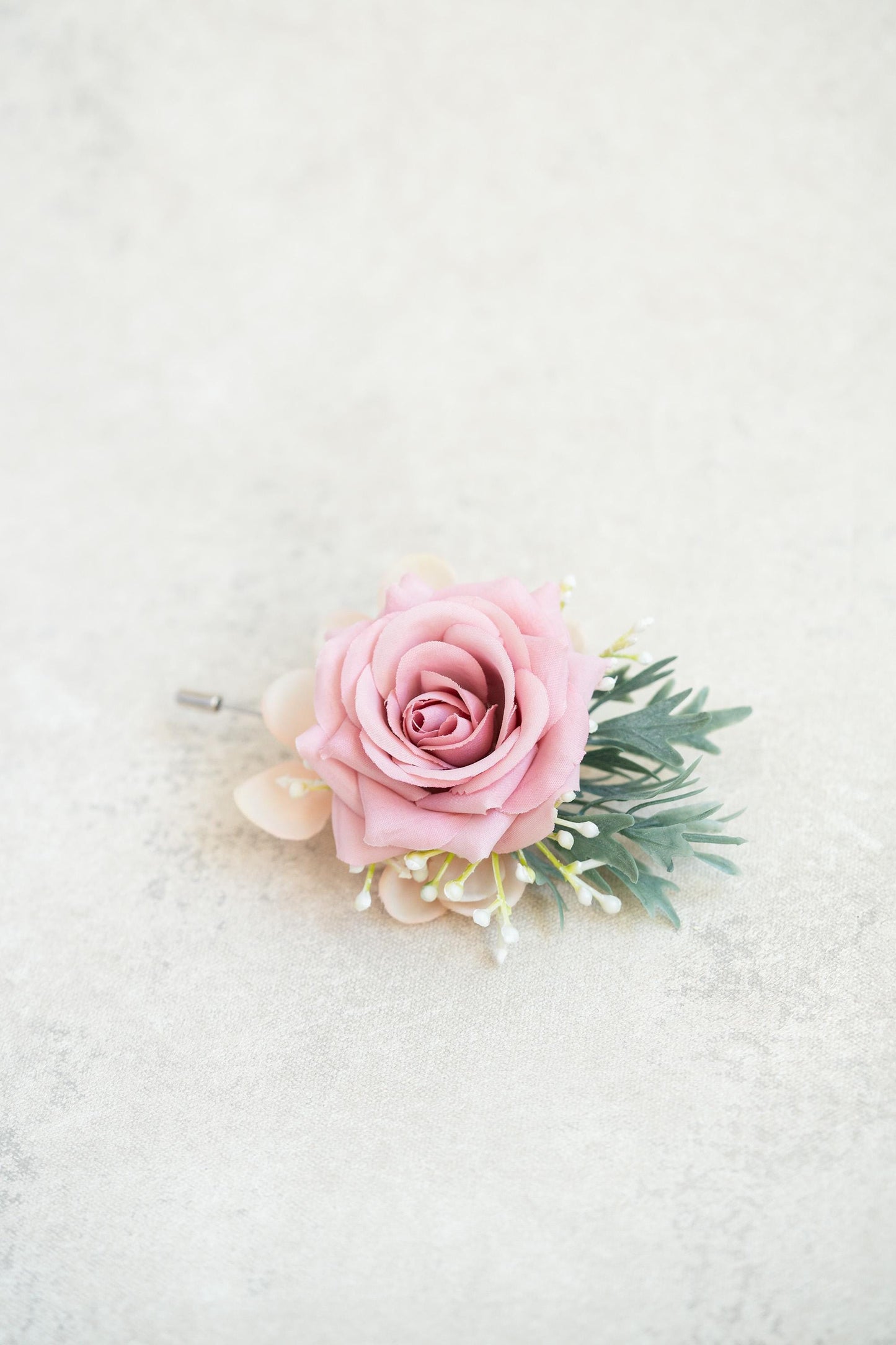 Personalized Dusty Pink Rose Pearl Bracelet Wrist Corsage For Boho Wedding, Flower Girl Gift, Prom, Bridesmaid Corsage, Groom Boutonniere