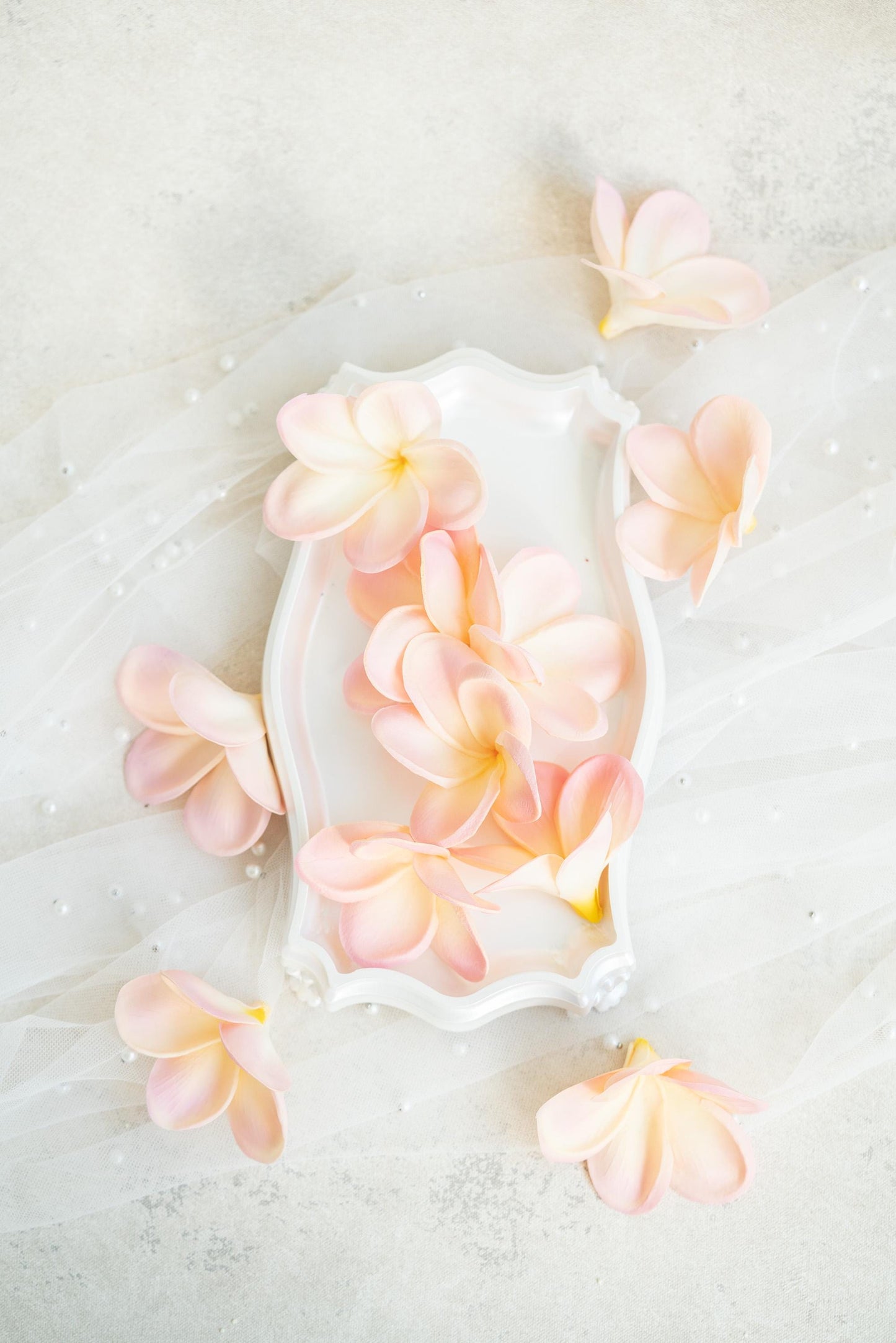 10 PCS Real Touch Light Pink Plumeria - DIY Flower Ornament Home Decor, Bathtub, Centerpiece, Headband, Aisle Decor,Wedding,Handmade Hairpin