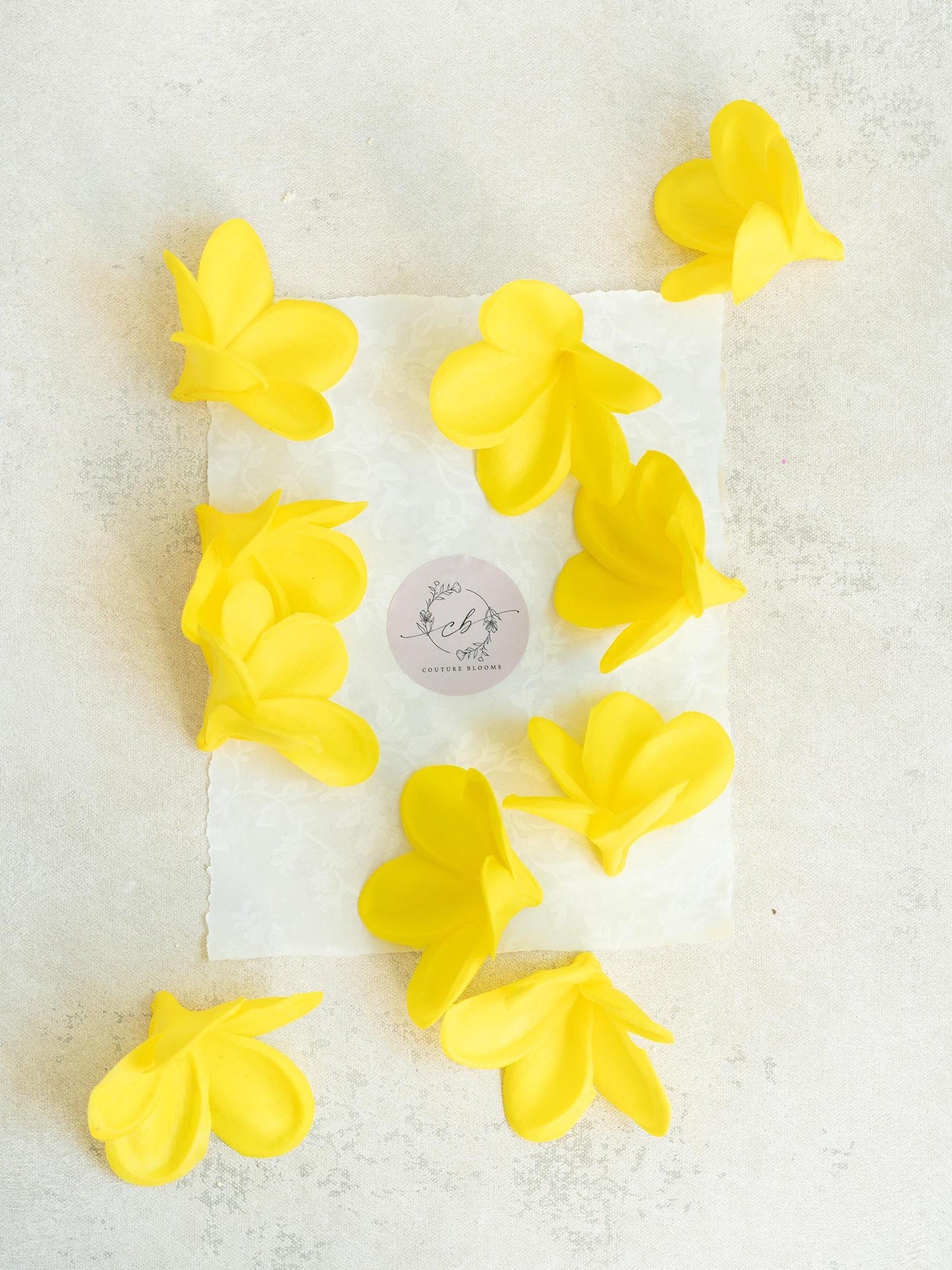 10 PCS Real Touch Yellow Plumeria - DIY Flower Ornament Home Decor, Bathtub, Centerpiece, Headband, Aisle Decor, Wedding, Handmade Hairpin