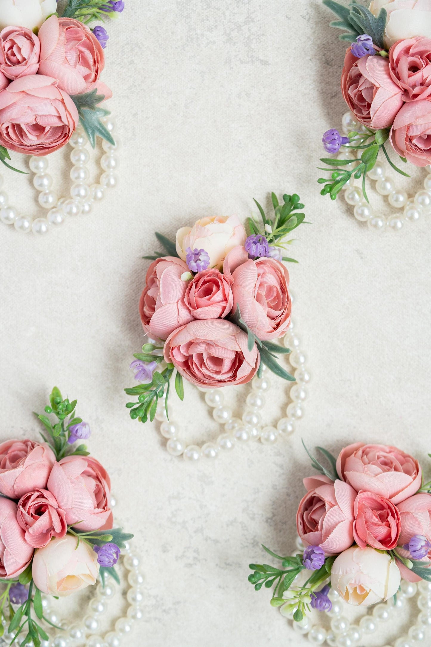 Cute Hot Dusty Rose Pearl Bracelet Wrist Corsage Bridesmaid Gift For Her, Mom Gift, Wedding Bridal Accessories, Dusty Pink Boutonniere Prom