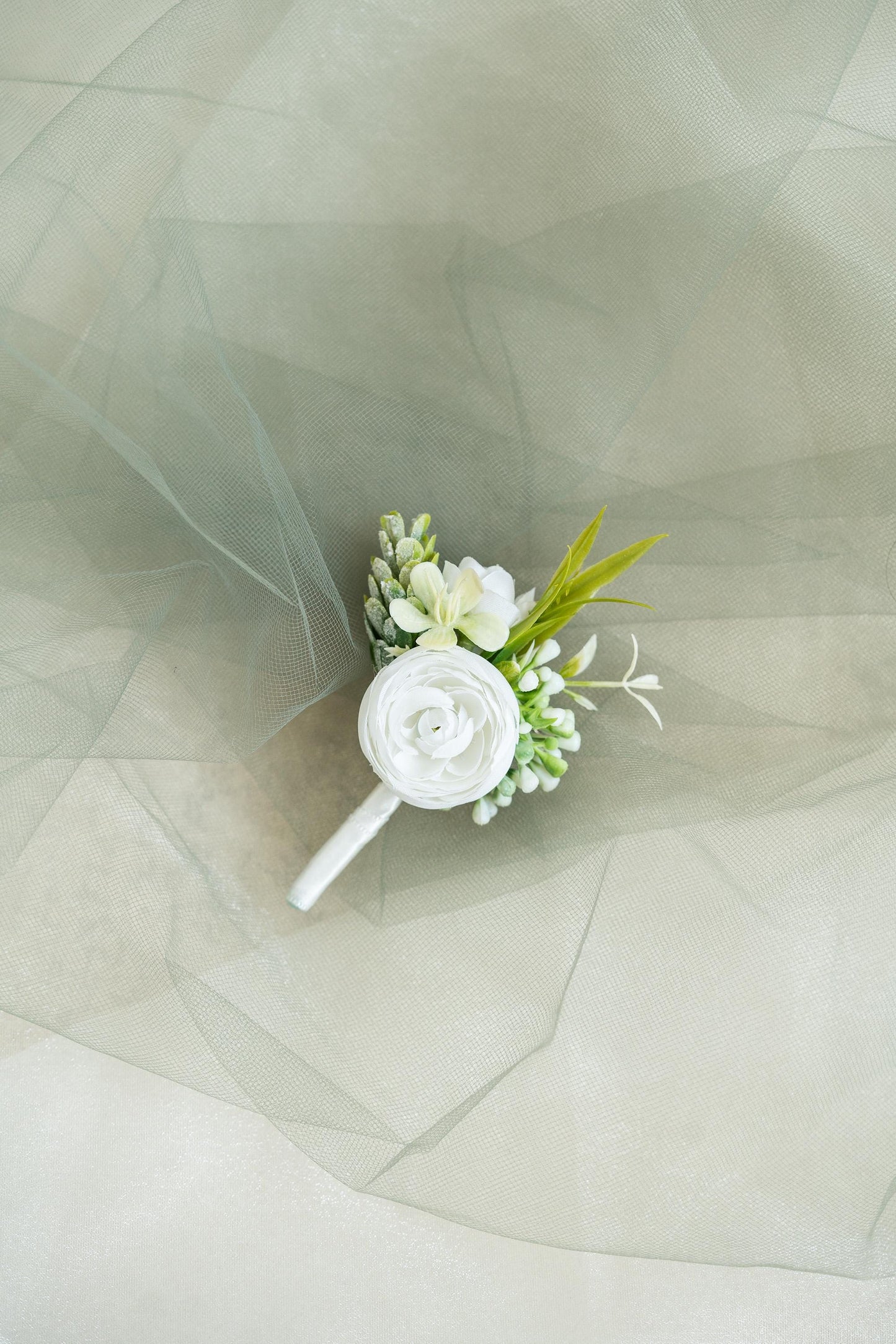 Rustic White, Yellow & Dusty Pink Rose Bracelet With Pearl, Real Touch Tulip Wrist Corsage, Gift For Her, Groom Boutonniere, Prom Corsage