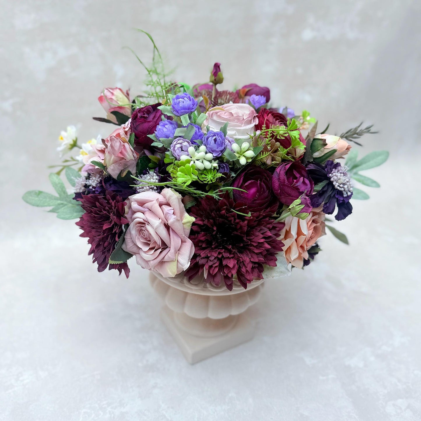 Elegant Burgundy Red Wildflower Bridal Bouquet - Perfect For Summer Romance Wedding, Bridesmaid Bouquet Gift, Bridal Bouquet Accessories