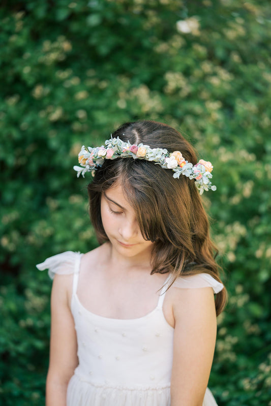 Wildflower Headband, Boho Flower Crown for Bachelorette Party, Bridesmaid Gift, Wedding, Birthday, Rustic Hair Wreath,Headpiece Gift for Her